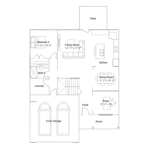 Floorplan - 200 Stoddard Ln, Garner, NC 27529 photo 1 of 6