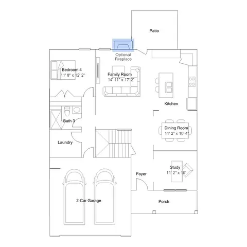 Floorplan - 200 Stoddard Ln, Garner, NC 27529 photo 2 of 6