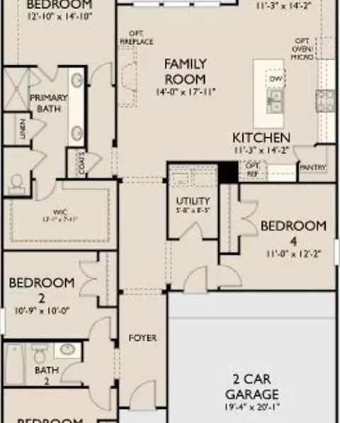 Floorplan - 3993 Olin Way, Celina, TX 75009 photo 1 of 1