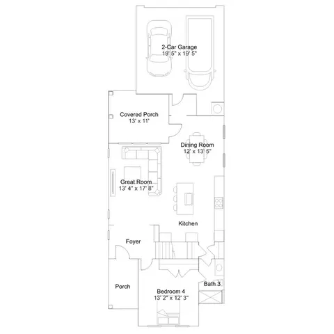 Floorplan - 209 Golden Trace Dr, Garner, NC 27529 photo 1 of 4