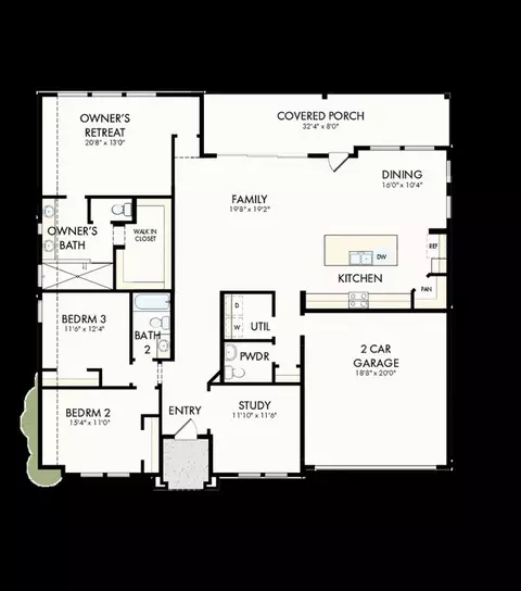 Floorplan - 1008 Texas Sage Loop, Buda, TX 78610 photo 1 of 1