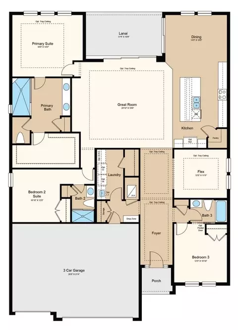 Floorplan - 1009 Tassleflower Trl, Saint Cloud, FL 34771 photo 1 of 1