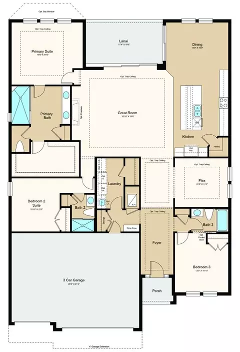 Floorplan - 1009 Tassleflower Trl, Saint Cloud, FL 34771 photo 1 of 2