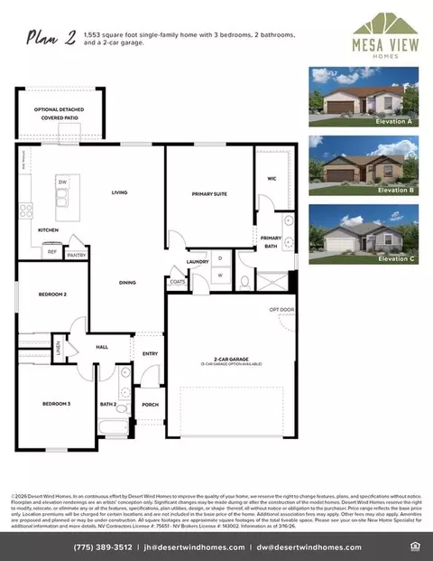 Floorplan - 735 Sun Mesa Dr, Sun Valley, NV 89433 photo 1 of 1
