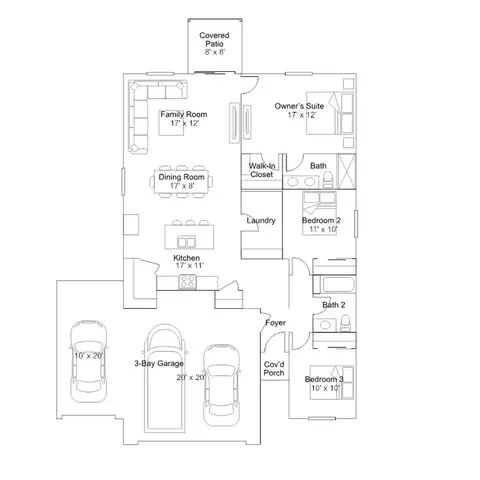 Floorplan - 8870 E Moontear Way, Vail, AZ 85641 photo 1 of 1