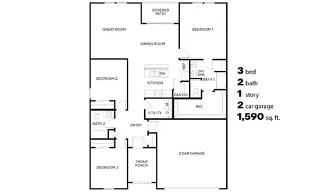 Floorplan - 12231 E Rose Frances Dr, Vail, AZ 85641 photo 1 of 1