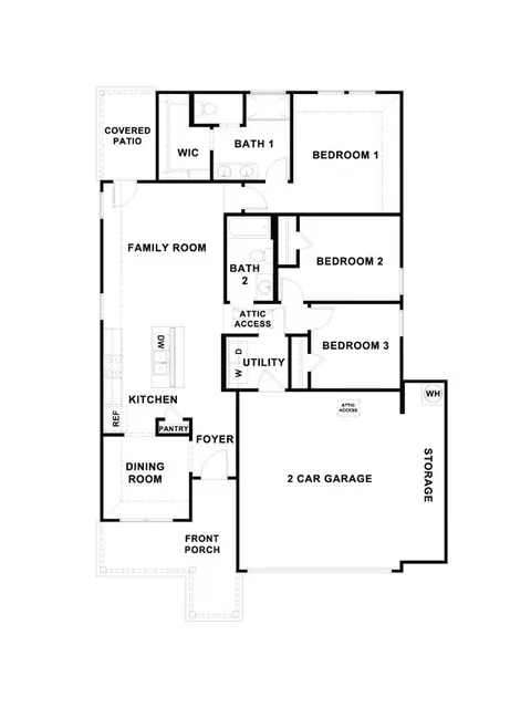 Floorplan - 430 Denali Dr, Kyle, TX 78640 photo 1 of 1