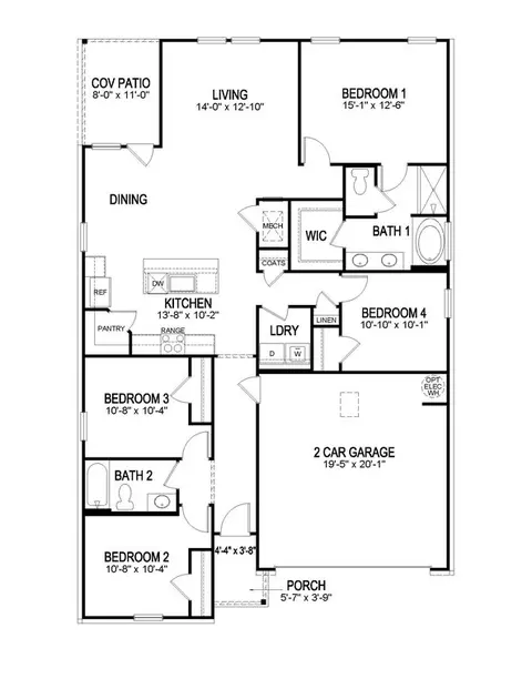 Floorplan - 40781 Cara Mae St, Slidell, LA 70461 photo 1 of 4