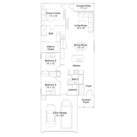 Floorplan - 1121 Saddle Dr, Guthrie, OK 73044 photo 1 of 1
