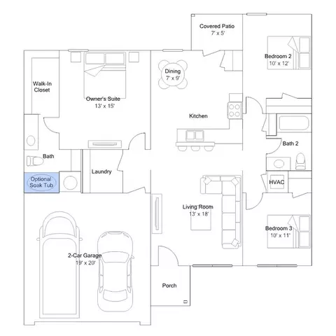 Floorplan - 102 Southfork Dr, Beebe, AR 72012 photo 5 of 6