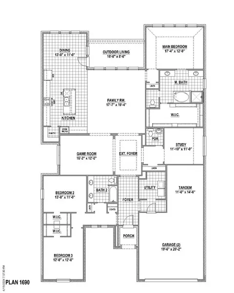 Floorplan - 11436 Wulstone Rd, Haslet, TX 76052 photo 1 of 3
