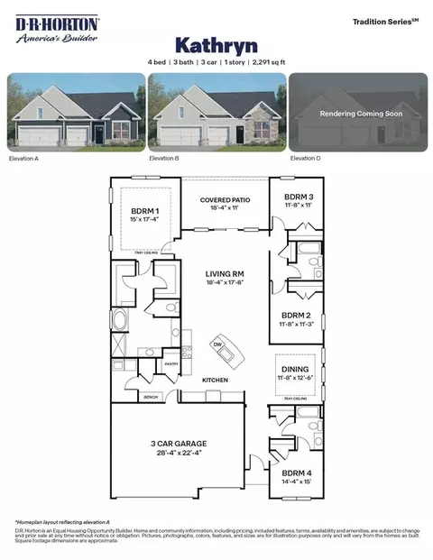 Floorplan - 708 Wilder Bloom Path, Aberdeen, NC 28315 photo 1 of 1