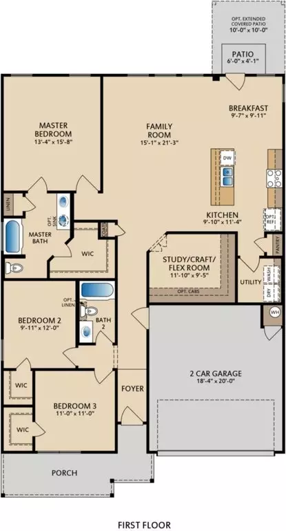 Floorplan - 283 Tailwind Dr, Kyle, TX 78640 photo 1 of 1