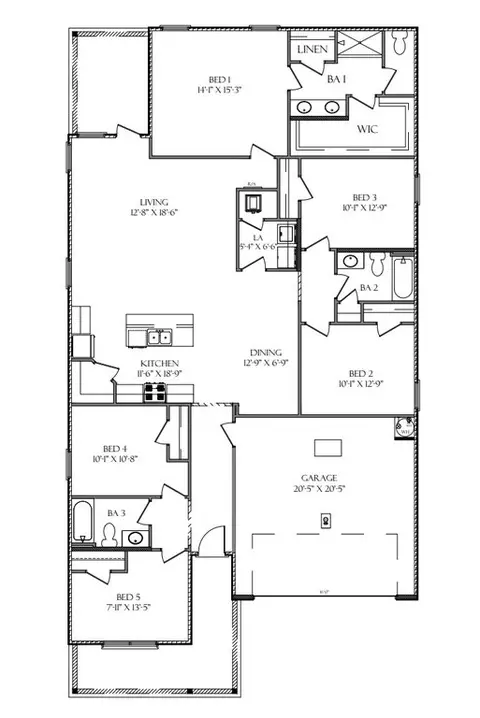 Floorplan - 2804 Wingman Way, Crestview, FL 32539 photo 1 of 1