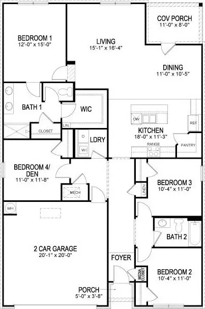 Floorplan - 1235 Eidson St, Athens, AL 35611 photo 1 of 1