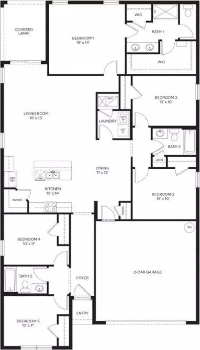 Floorplan - 3309 Lounging Wren Ln, Bartow, FL 33830 photo 1 of 1