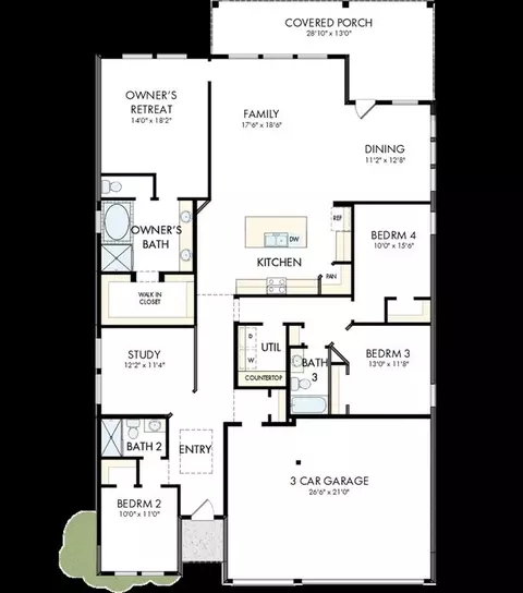 Floorplan - 343 Silver Sage St, Conroe, TX 77304 photo 1 of 1