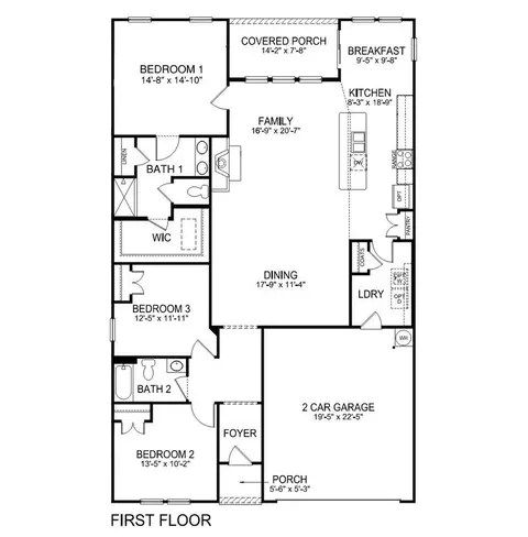 Floorplan - 3009 Hattie St, Monroe, NC 28112 photo 1 of 1