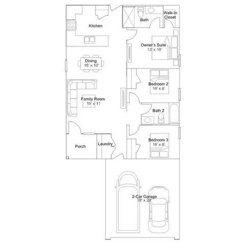 Floorplan - 3804 Prudent Ct, Florence, SC 29501 photo 1 of 1