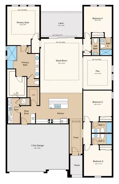 Floorplan - 86185 Living Waters Run, Yulee, FL 32097 photo 1 of 2