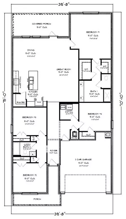 Floorplan - 7643 Anglebrook Rd N, Mobile, AL 36695 photo 1 of 1