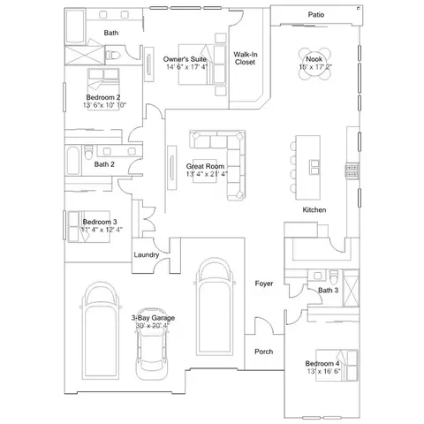 Floorplan - 882 Peters Rd S, Madera, CA 93636 photo 1 of 1