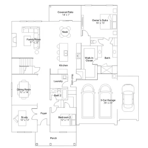 Floorplan - 3413 Dench Dr, Murfreesboro, TN 37130 photo 1 of 2