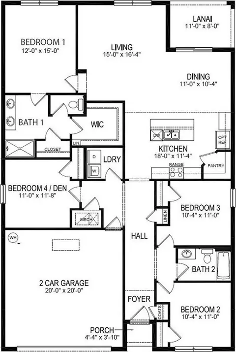Floorplan - 2815 Adeline Ave, Winter Haven, FL 33881 photo 1 of 2