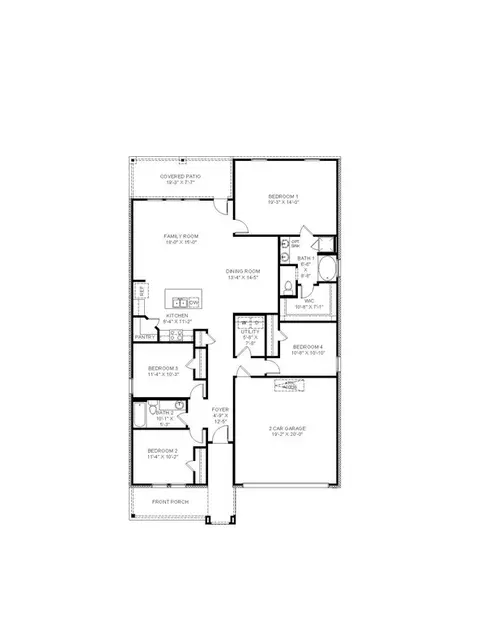 Floorplan - 206 High Ridge Rd, Duson, LA 70529 photo 1 of 2