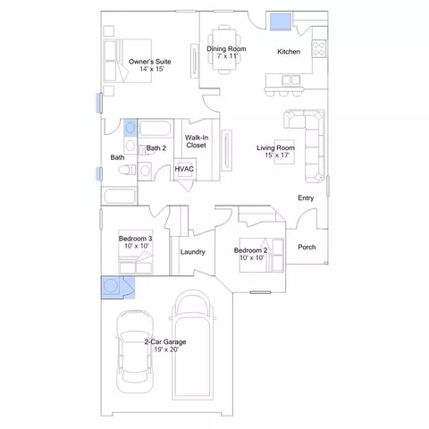 Floorplan - 102 Southfork Dr, Beebe, AR 72012 photo 2 of 6