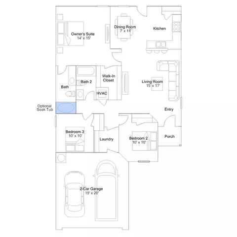 Floorplan - 102 Southfork Dr, Beebe, AR 72012 photo 5 of 6