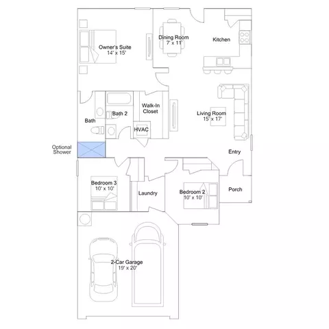 Floorplan - 102 Southfork Dr, Beebe, AR 72012 photo 4 of 6