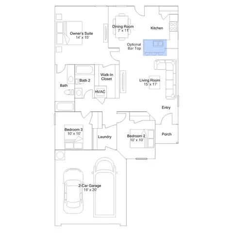 Floorplan - 102 Southfork Dr, Beebe, AR 72012 photo 3 of 6