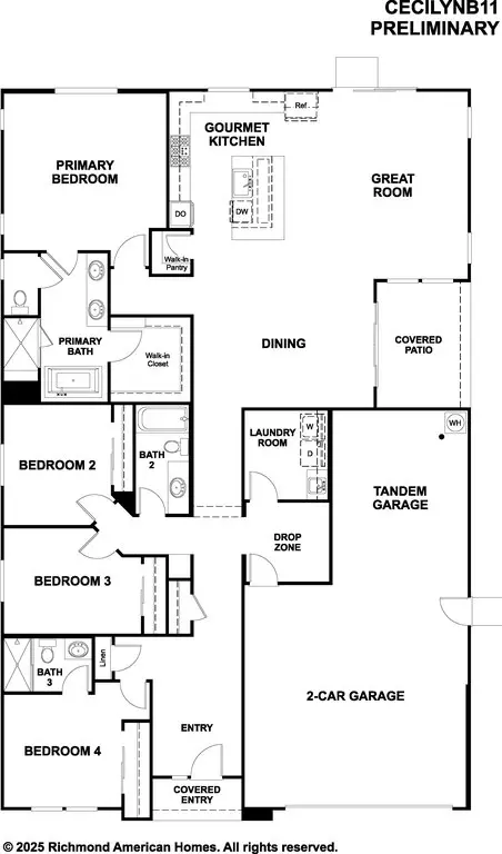 Floorplan - 7407 Bird Loop, Rancho Murieta, CA 95683 photo 1 of 1