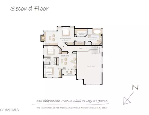 Floorplan - 515 Chippendale Ave, Simi Valley, CA 93065 photo 2 of 6