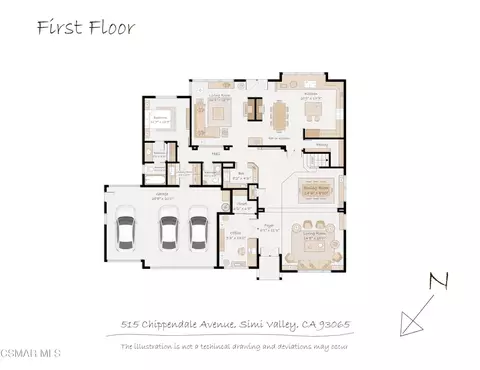 Floorplan - 515 Chippendale Ave, Simi Valley, CA 93065 photo 4 of 6