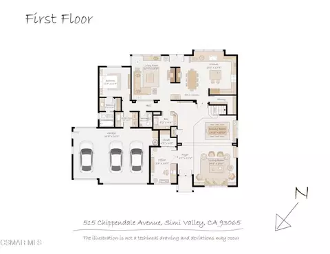 Floorplan - 515 Chippendale Ave, Simi Valley, CA 93065 photo 1 of 6