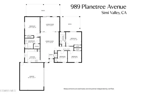 Floorplan - 989 N Planetree Ave, Simi Valley, CA 93065 photo 1 of 1
