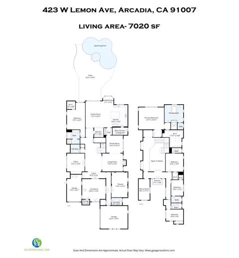 Floorplan - 423 W Lemon Ave, Arcadia, CA 91007 photo 1 of 1