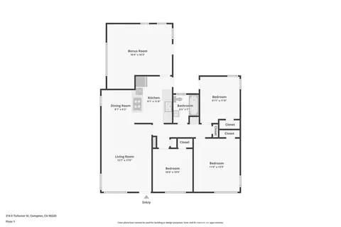 Floorplan - 214 E Tichenor, Compton, CA 90220 photo 1 of 1