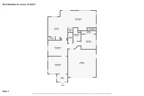 Floorplan - 3613 Whieldon, Perris, CA 92571 photo 1 of 3