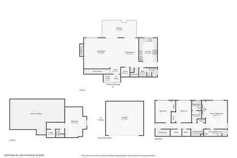 Floorplan - 27403 Alpen Dr, Lake Arrowhead, CA 92352 photo 1 of 1