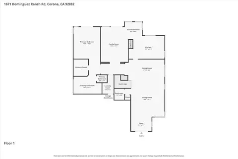 Floorplan - 1671 Dominguez Ranch Rd, Corona, CA 92882 photo 2 of 3