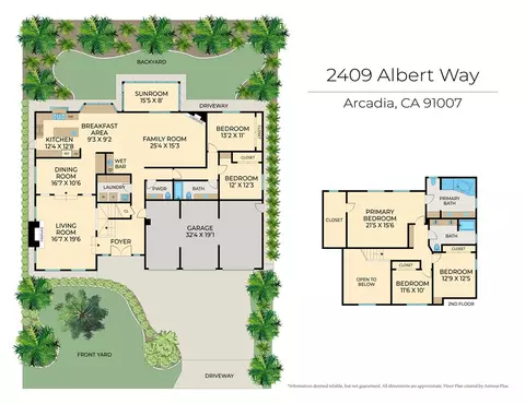 Floorplan - 2409 Albert Way, Arcadia, CA 91007 photo 1 of 1