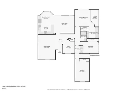 Floorplan - 13863 Coachella Rd, Apple Valley, CA 92307 photo 1 of 1