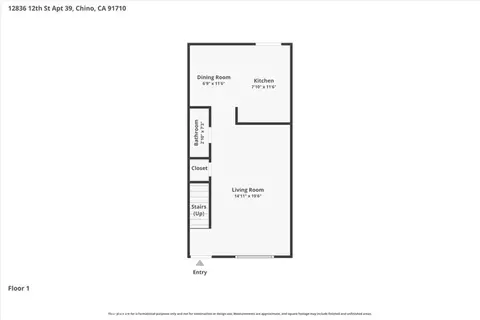Floorplan - 12836 12th St #39, Chino, CA 91710 photo 2 of 3