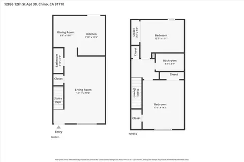 Floorplan - 12836 12th St #39, Chino, CA 91710 photo 1 of 3
