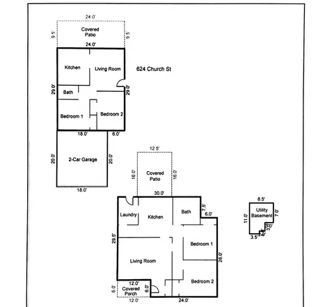 Floorplan - 620 624 Church St, Redlands, CA 92374 photo 1 of 1