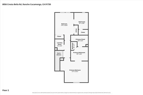Floorplan - 8056 Cresta Bella Rd, Rancho Cucamonga, CA 91730 photo 3 of 4