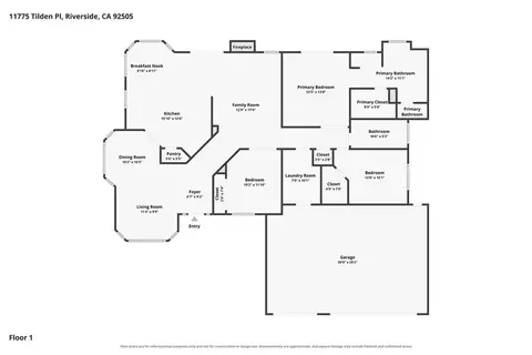 Floorplan - 11775 Tilden, Riverside, CA 92505 photo 1 of 1